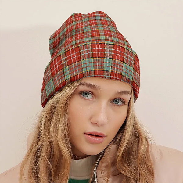 Ogilvie Ancient Clan Badge Tartan Knitted Beanie