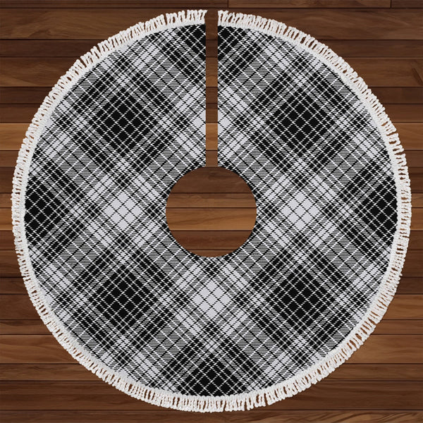 Ogilvie Black - White Tartan Christmas Tree Skirt