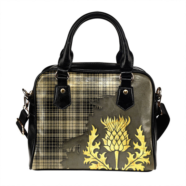 Ogilvie Black - White Tartan Shoulder Handbag Thistle Oldest Style