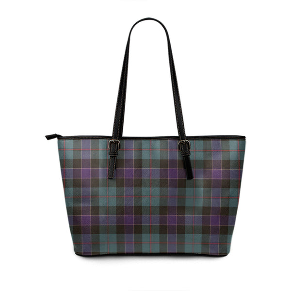 Ogilvie Hunting Weathered Tartan Leather Tote Bag