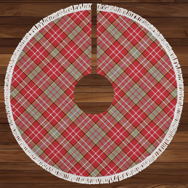 Ogilvie Weathered Clan Badge Tartan Christmas Tree Skirt