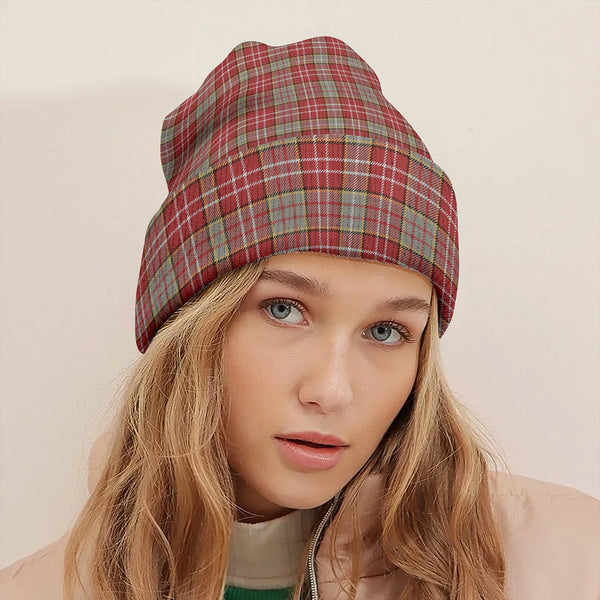 Ogilvie Weathered Clan Badge Tartan Knitted Beanie