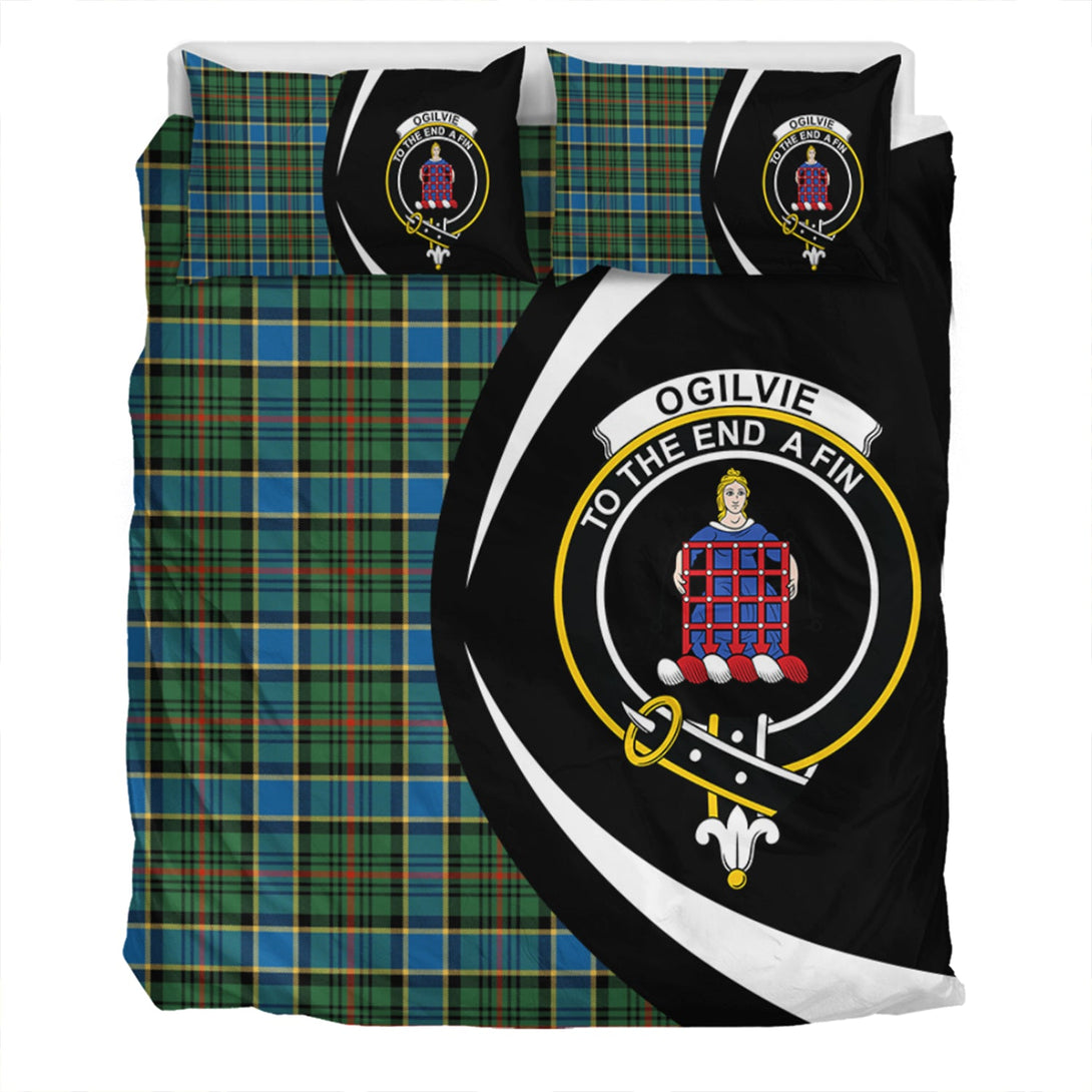 Ogilvie of Inverarity (Wilson) Ancient Clan Badge Tartan Bedding Set Circle Style