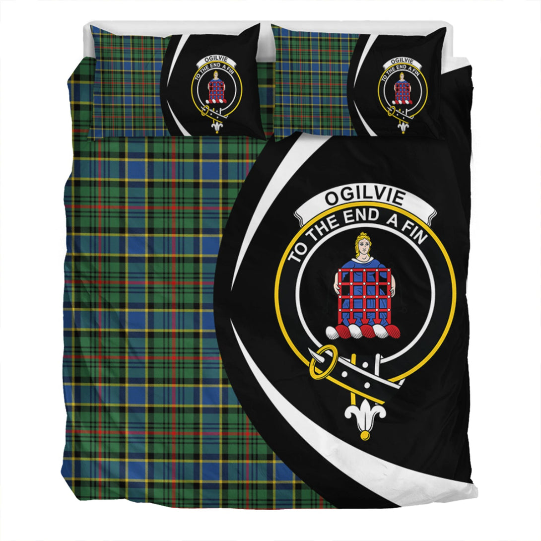 Ogilvie of Inverarity (Wilson) Modern Clan Badge Tartan Bedding Set Circle Style