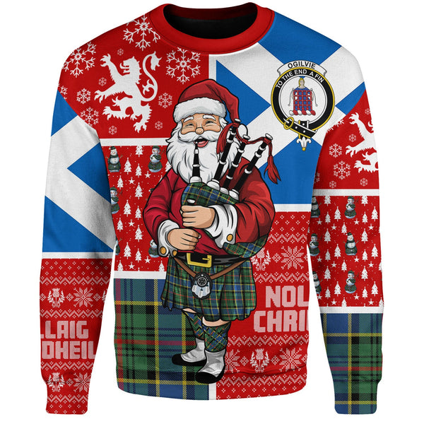 Ogilvie of Inverarity (Wilson) Modern Clan Badge Tartan Sweatshirt Scotland Christmas Santa