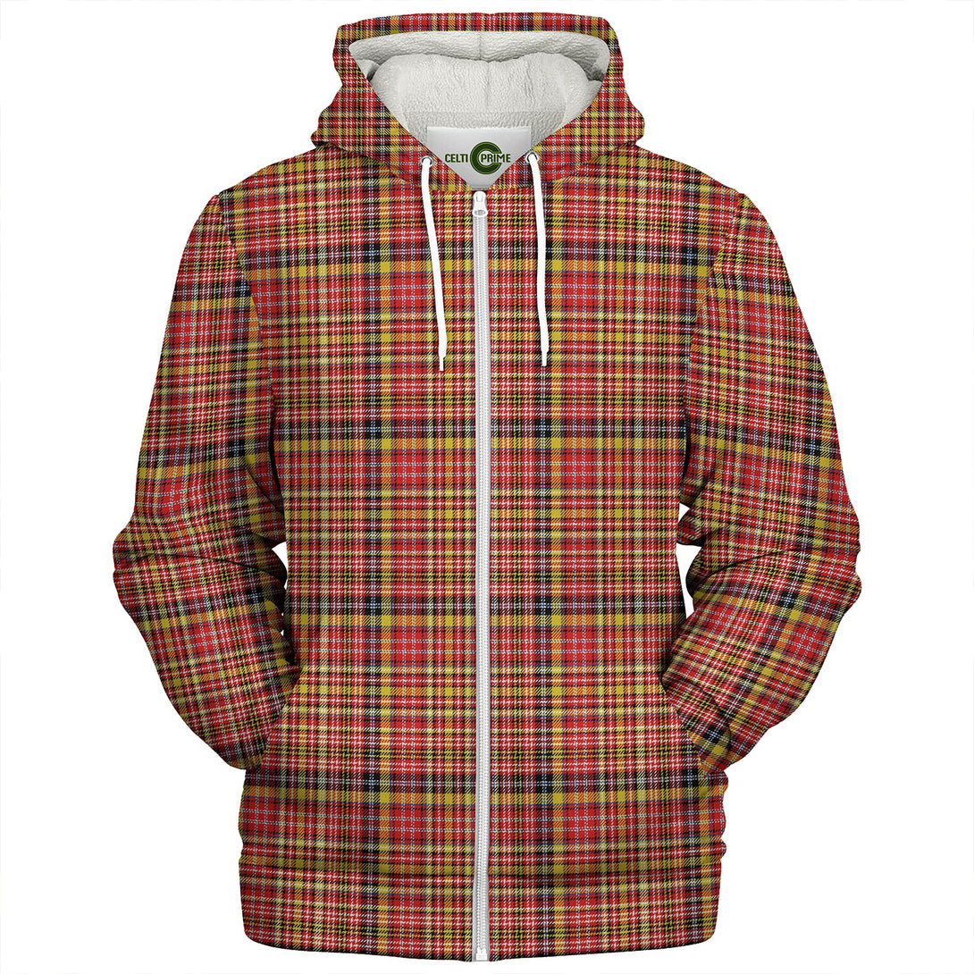 Ogilvie of Strathallan Modern Clan Badge Tartan Sherpa Hoodie