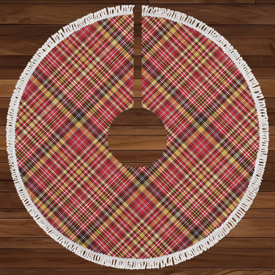 Ogilvie of Strathallan Weathered Clan Badge Tartan Christmas Tree Skirt