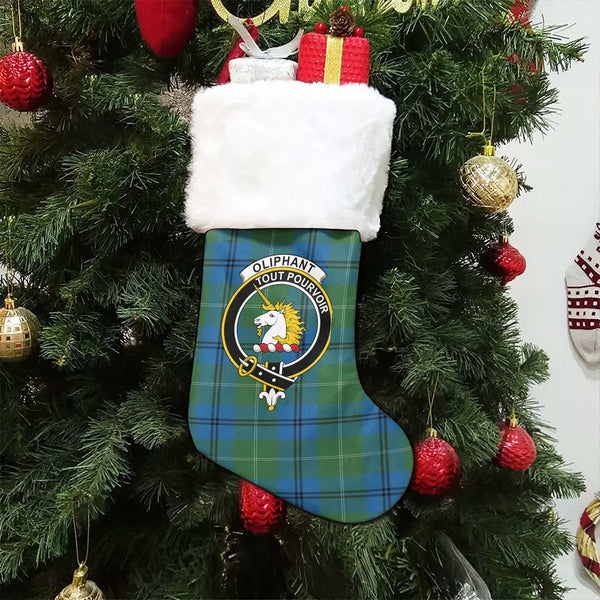 Oliphant Ancient Clan Badge Tartan Christmas Stocking