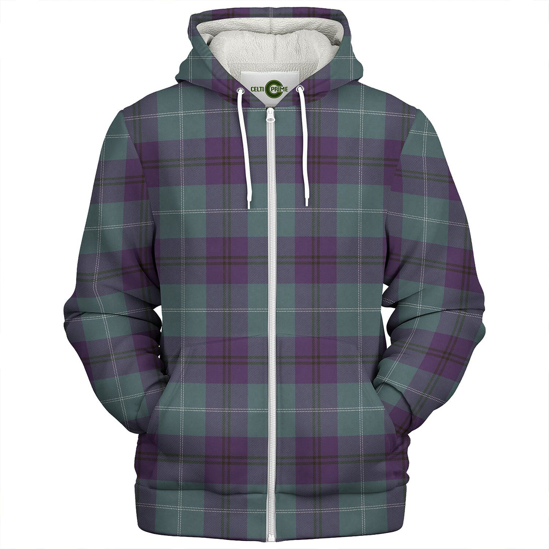 Oliphant Weathered Clan Badge Tartan Sherpa Hoodie