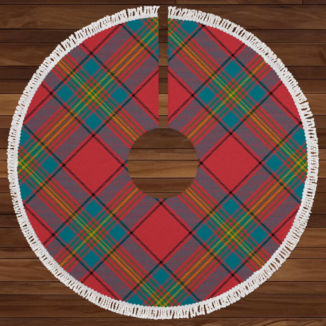 Oliver Ancient Clan Badge Tartan Christmas Tree Skirt