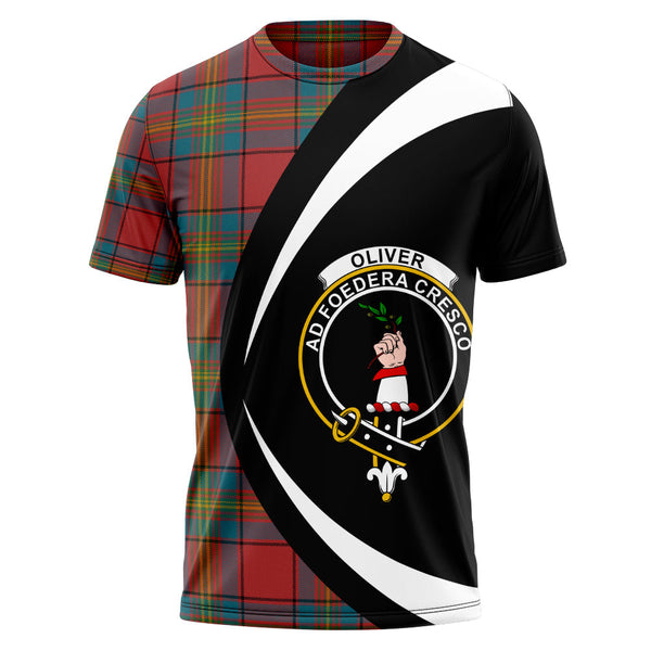 Oliver Ancient Clan Badge Tartan T-Shirt Circle Style Personalized