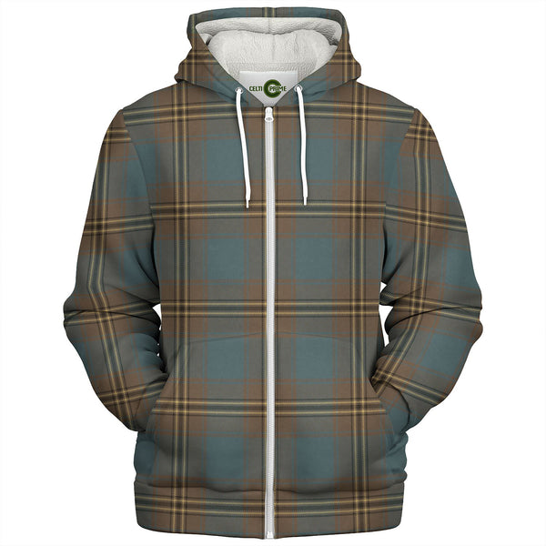 Oliver Hunting Weathered Tartan Sherpa Hoodie