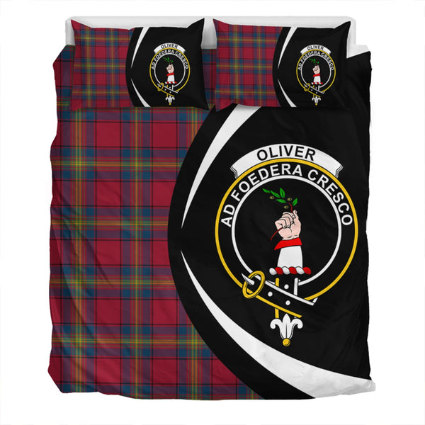 Oliver Modern Clan Badge Tartan Bedding Set Circle Style