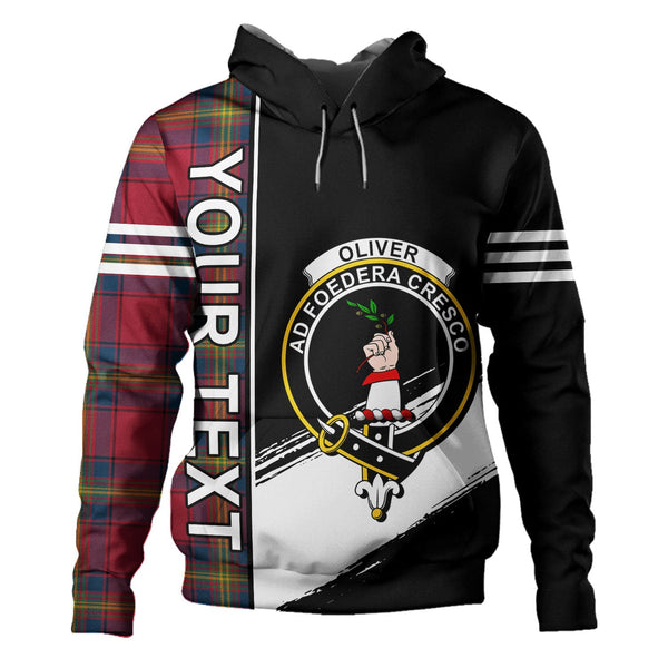 Oliver Modern Clan Badge Tartan Hoodie Quarter Style Personalized