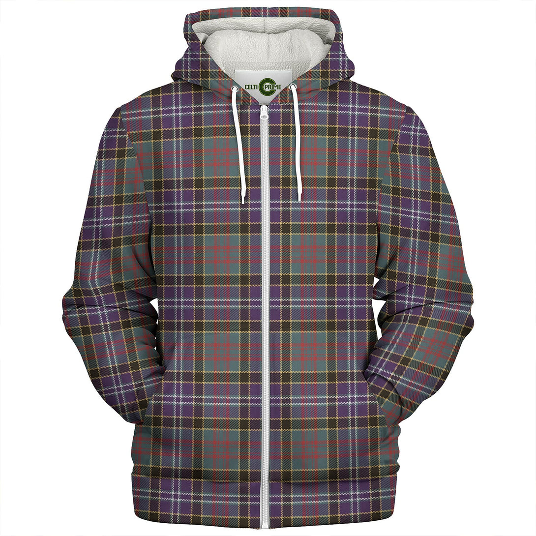 Paisley Drennan (Drennan Drennan) Weathered Clan Badge Tartan Sherpa Hoodie