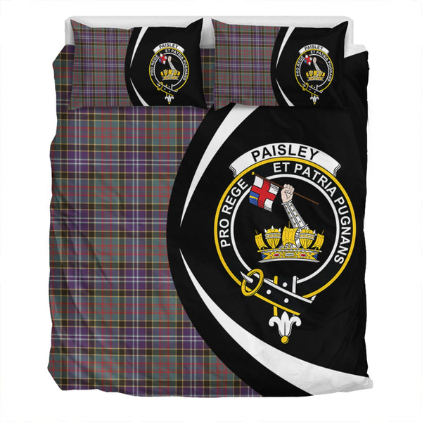 Paisley Drennan (Drennan Drennan) Weathered Clan Badge Tartan Bedding Set Circle Style