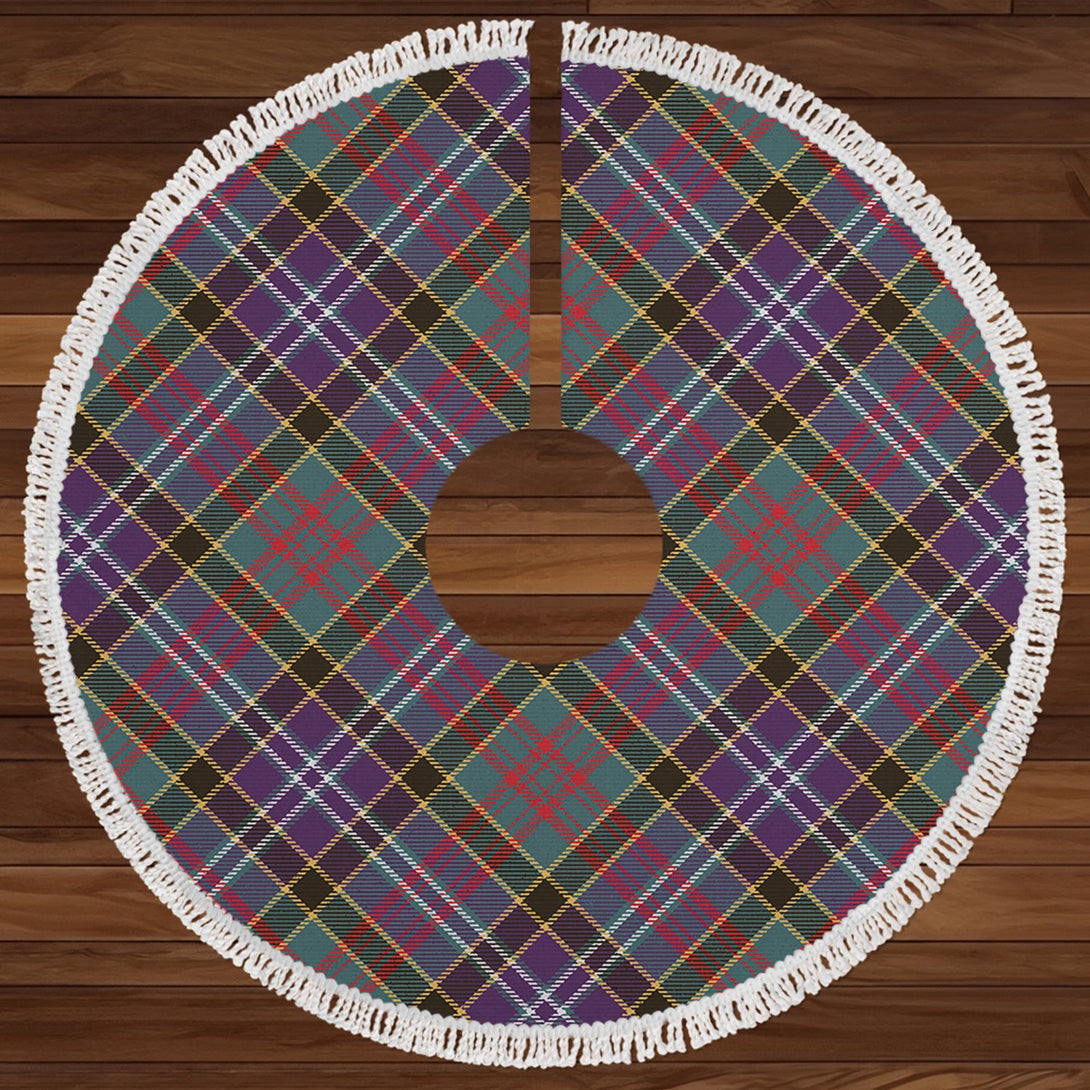 Paisley Drennan (Drennan Drennan) Weathered Clan Badge Tartan Christmas Tree Skirt