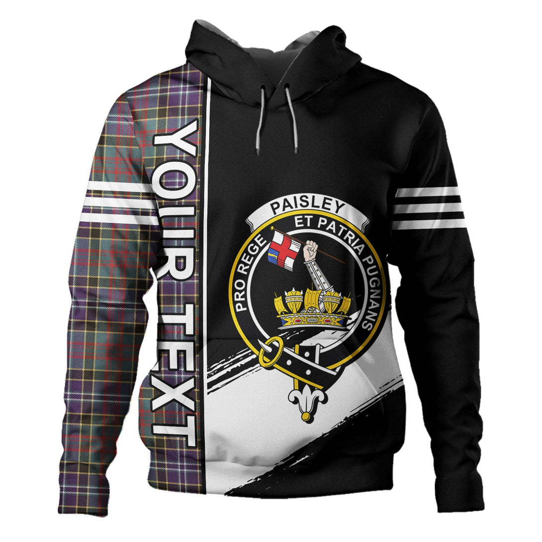 Paisley Drennan (Drennan Drennan) Weathered Clan Badge Tartan Hoodie Quarter Style Personalized