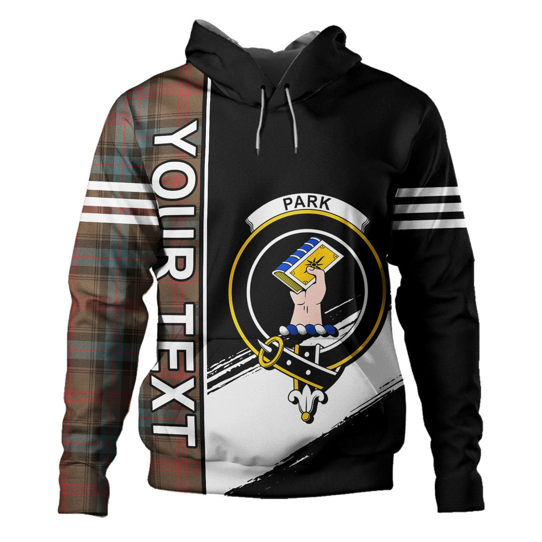 Park Weathered Clan Badge Tartan Hoodie Quarter Style Personalized