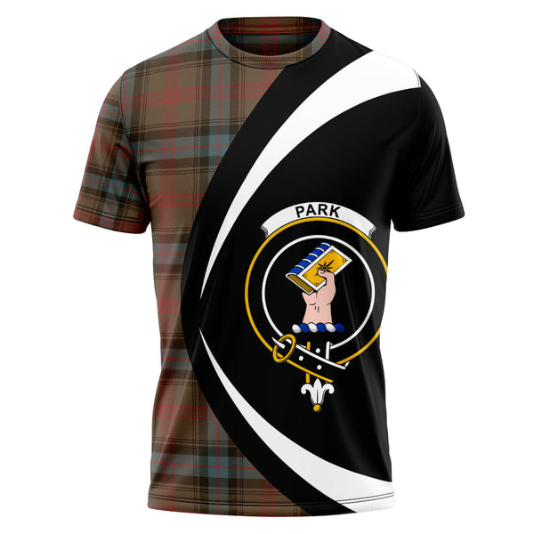 Park Weathered Clan Badge Tartan T-Shirt Circle Style Personalized