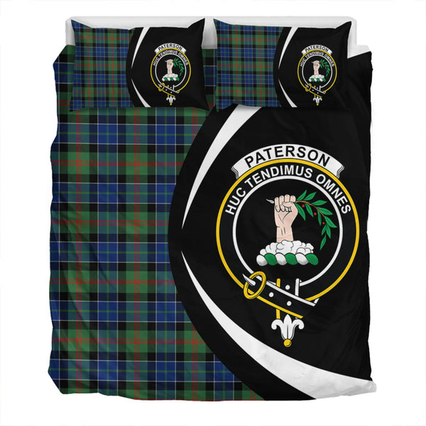 Paterson Modern Clan Badge Tartan Bedding Set Circle Style