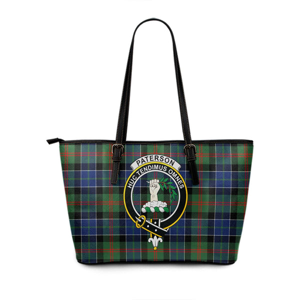 Paterson Modern Clan Badge Tartan Leather Tote Bag