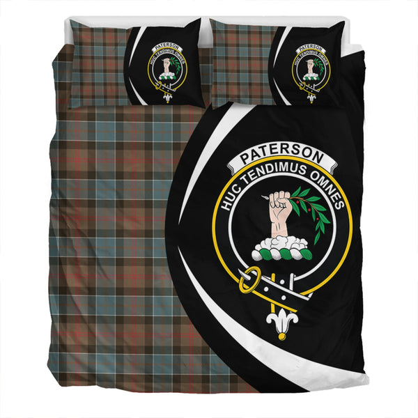 Paterson Weathered Clan Badge Tartan Bedding Set Circle Style