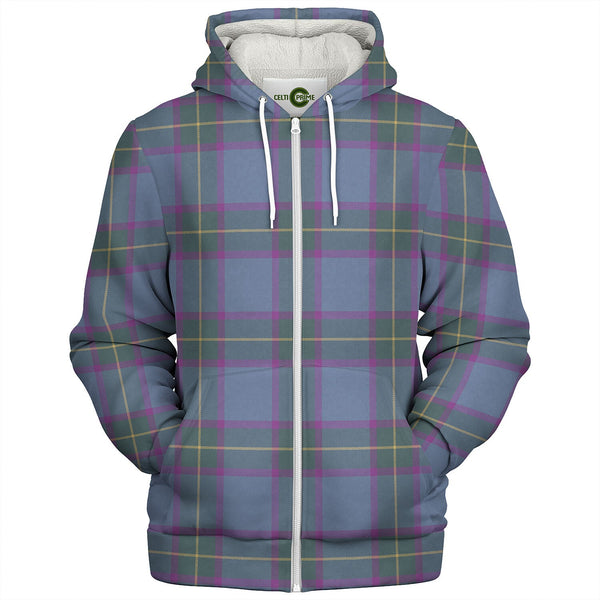 Peacock Samantha (Paucok Samantha) Weathered Tartan Sherpa Hoodie