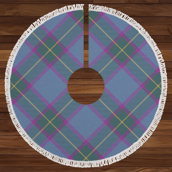 Peacock Samantha (Paucok Samantha) Weathered Tartan Christmas Tree Skirt