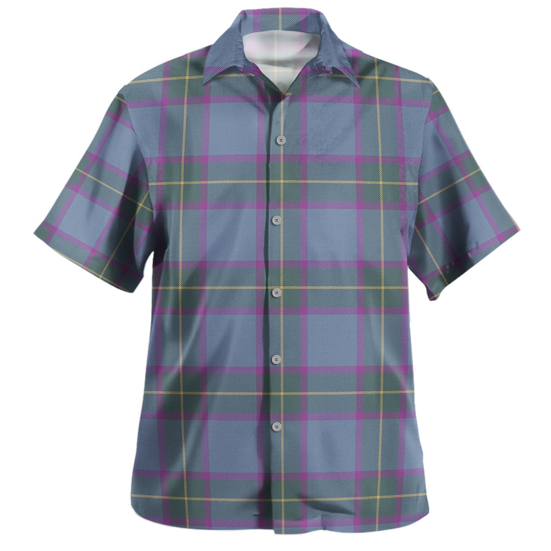 Peacock Samantha (Paucok Samantha) Weathered Tartan Hawaiian Shirt