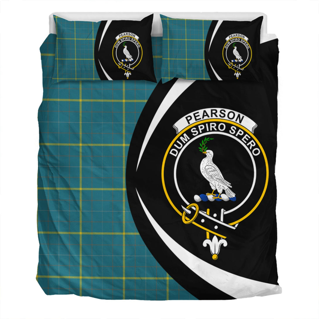 Pearson Ancient Clan Badge Tartan Bedding Set Circle Style