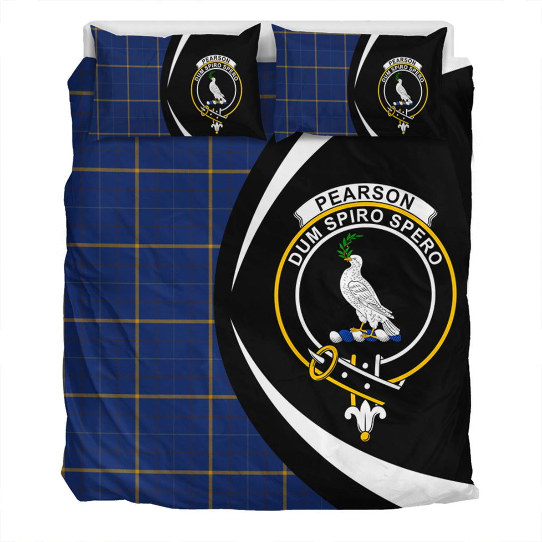 Pearson Modern Clan Badge Tartan Bedding Set Circle Style