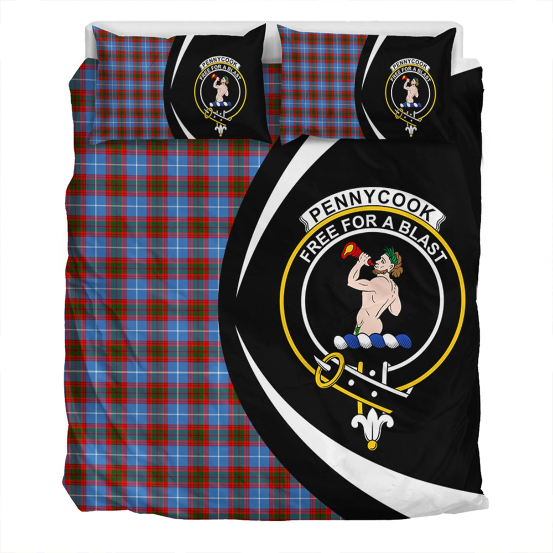 Pennycook Clan Badge Tartan Bedding Set Circle Style