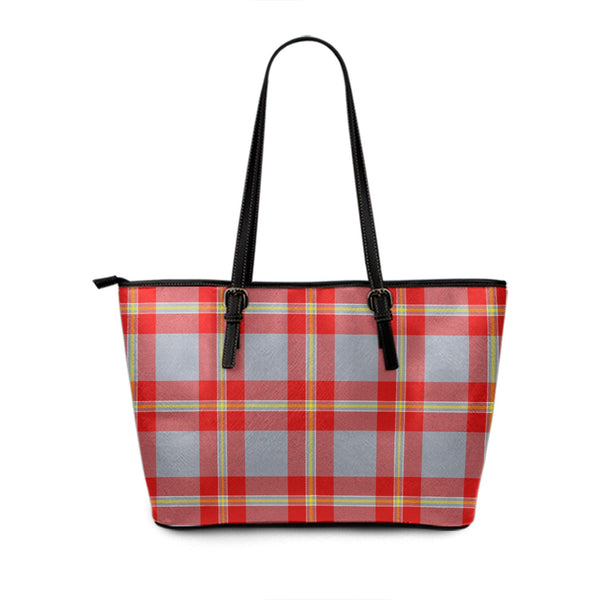 Perry Arisaid Modern Tartan Leather Tote Bag