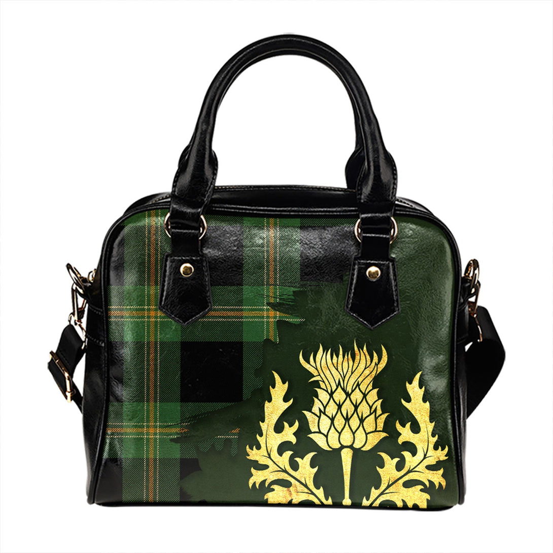 Perry Hunting Modern Tartan Shoulder Handbag Thistle Oldest Style