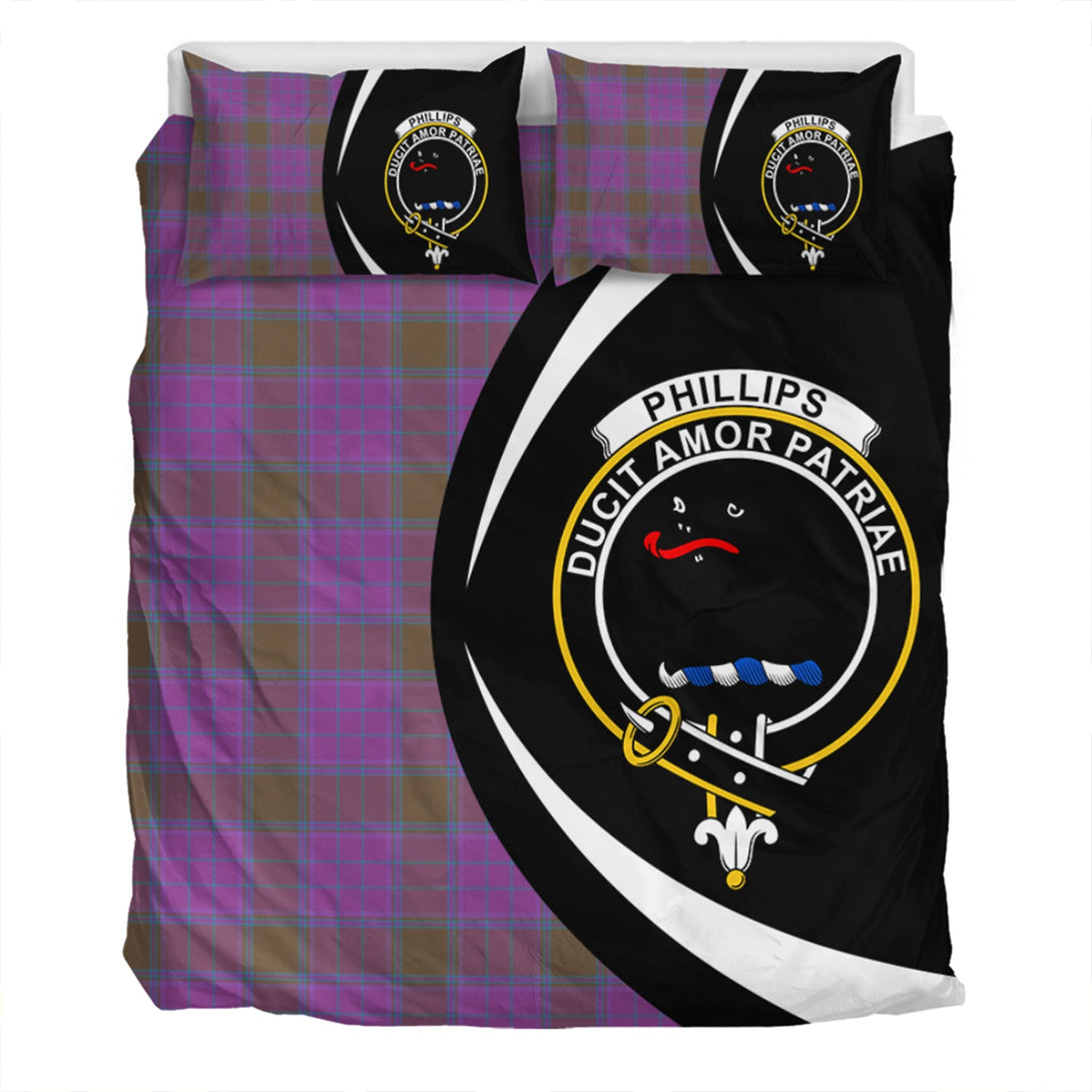 Phillips Ancient Clan Badge Tartan Bedding Set Circle Style