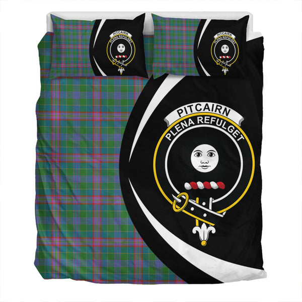 Pitcairn Hunting Ancient Clan Badge Tartan Bedding Set Circle Style