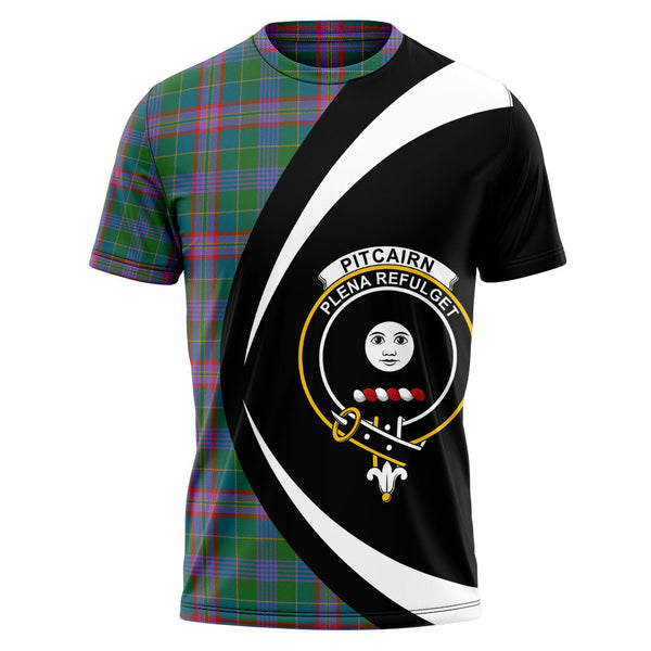 Pitcairn Hunting Ancient Clan Badge Tartan T-Shirt Circle Style Personalized