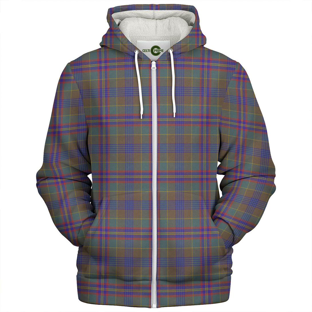 Pitcairn Hunting Weathered Clan Badge Tartan Sherpa Hoodie