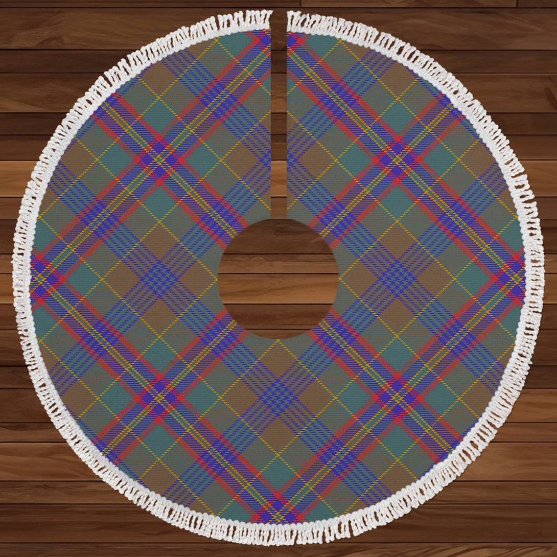 Pitcairn Hunting Weathered Clan Badge Tartan Christmas Tree Skirt