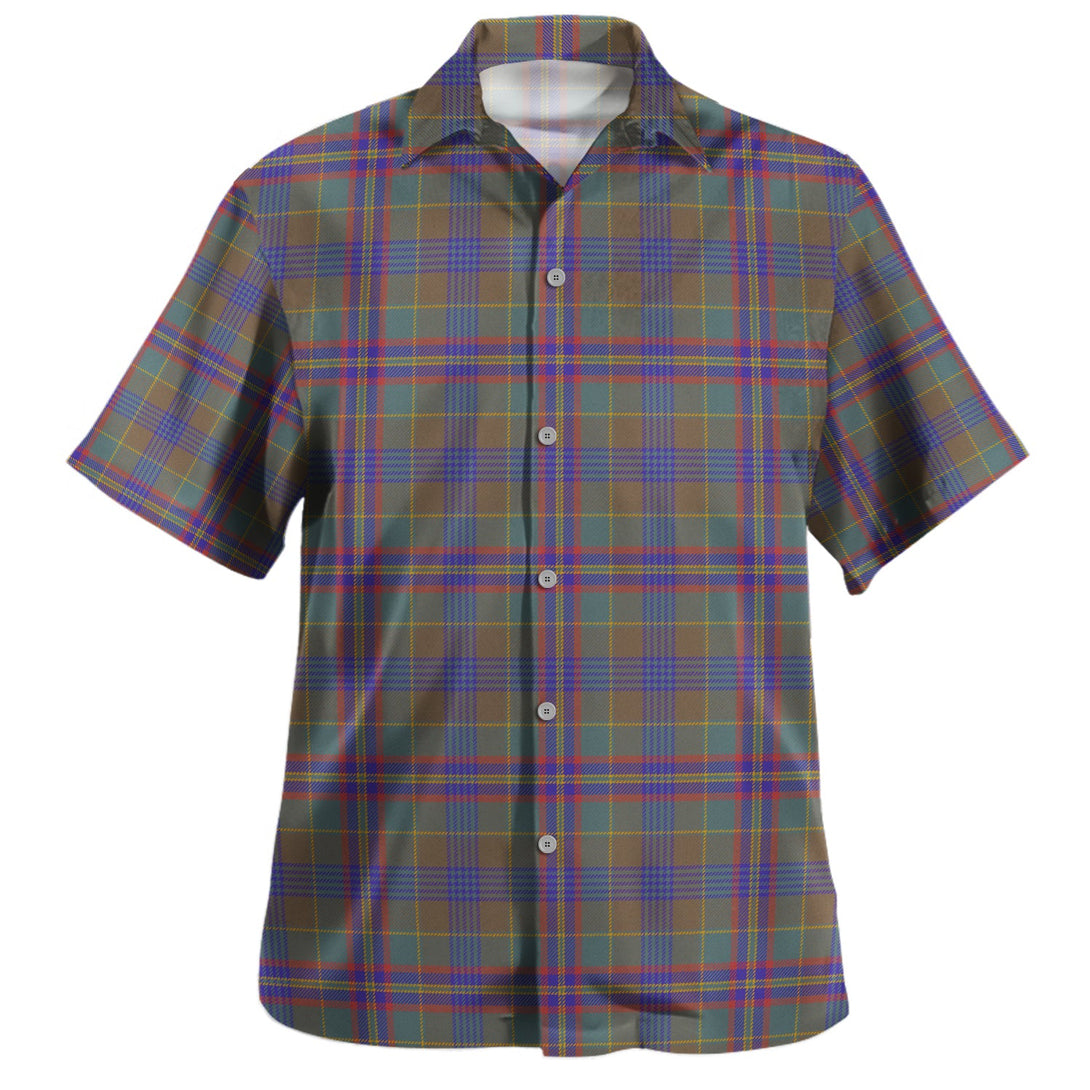 Pitcairn Hunting Weathered Clan Badge Tartan Hawaiian Shirt