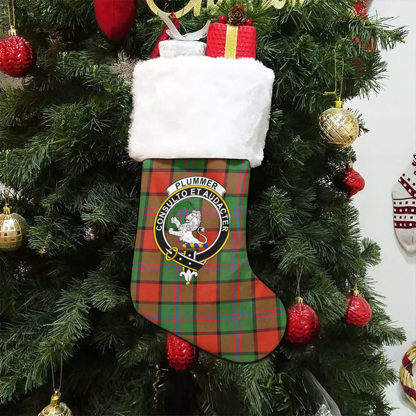 Plummer Ancient Clan Badge Tartan Christmas Stocking