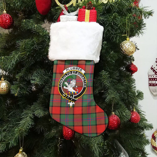 Plummer Modern Clan Badge Tartan Christmas Stocking