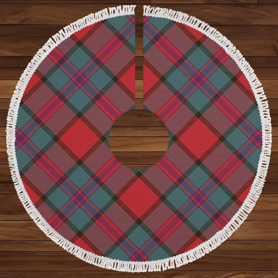 Plummer Weathered Clan Badge Tartan Christmas Tree Skirt