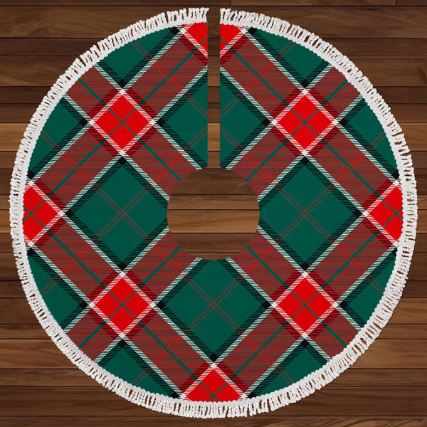 Pollock Modern Clan Badge Tartan Christmas Tree Skirt