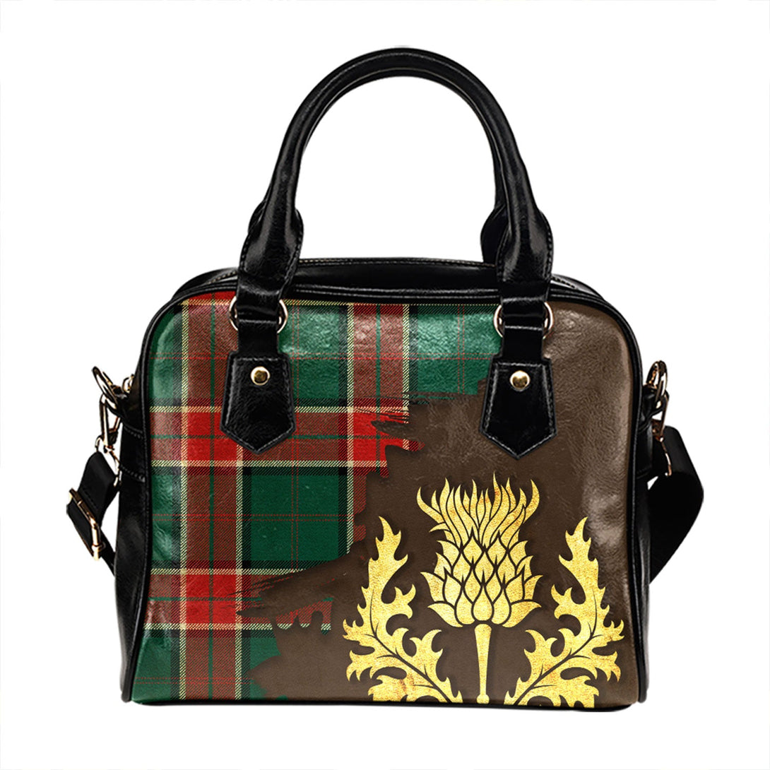 Pollock Modern Tartan Shoulder Handbag Thistle Oldest Style