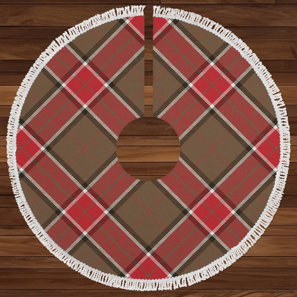 Pollock Weathered Clan Badge Tartan Christmas Tree Skirt