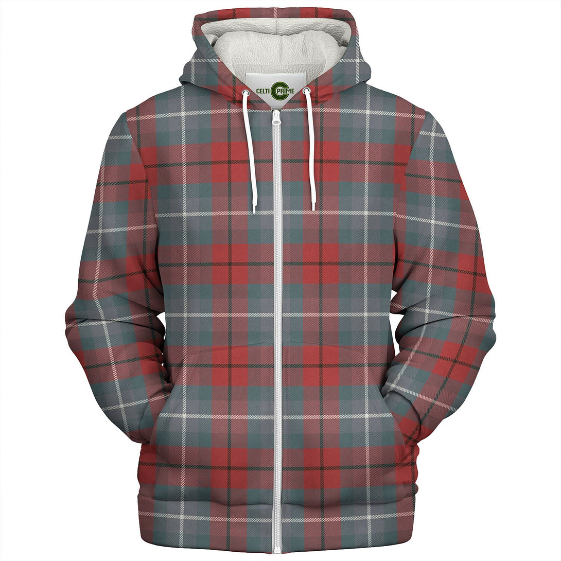 Pople Weathered Tartan Sherpa Hoodie