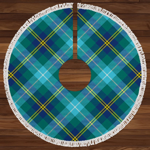 Porteous Modern Clan Badge Tartan Christmas Tree Skirt