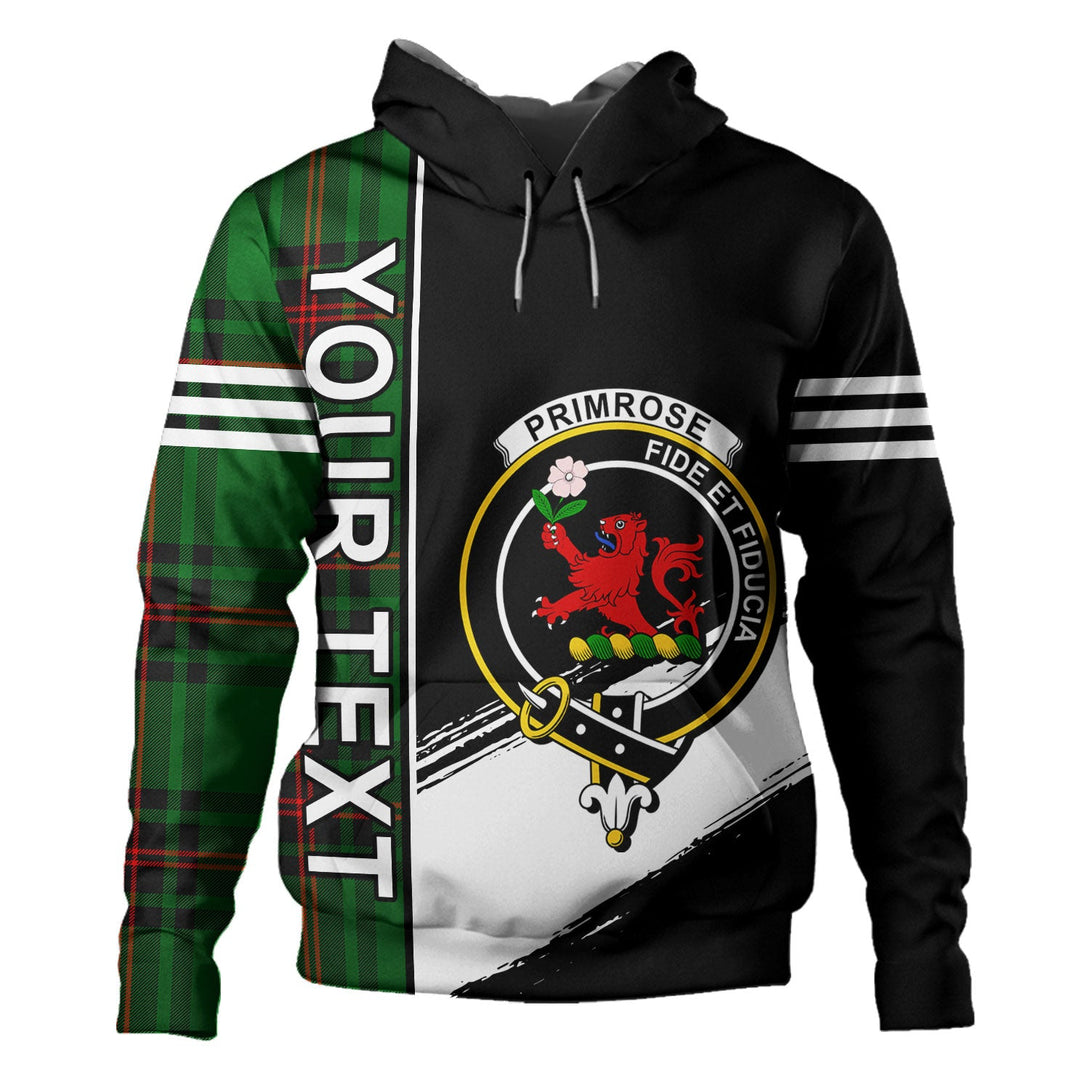 Primrose Clan Badge Tartan Hoodie Quarter Style Personalized